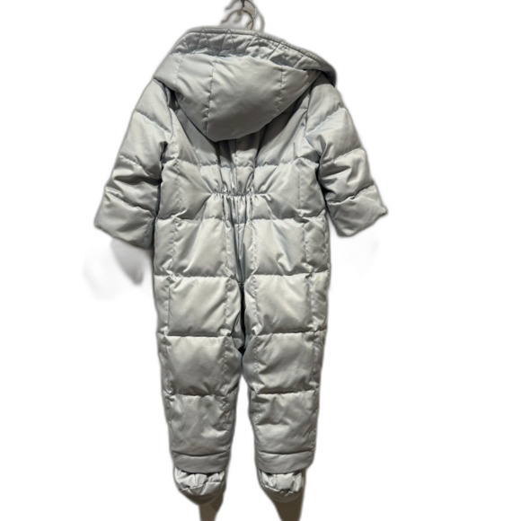 Burberry Snowsuit Down Filled Quilted Puffer Blue Nova Check Baby sz 12 month - Picture 15 of 16
